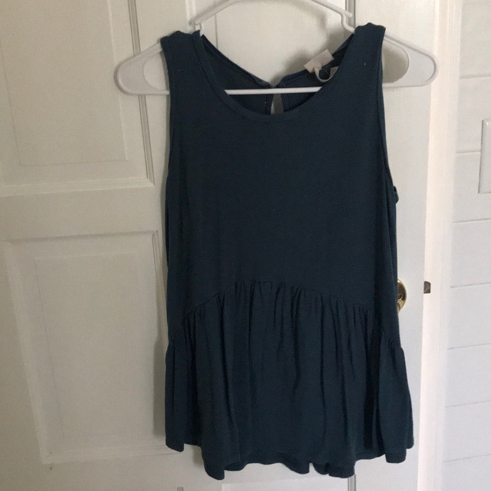 Navy blue peplum top